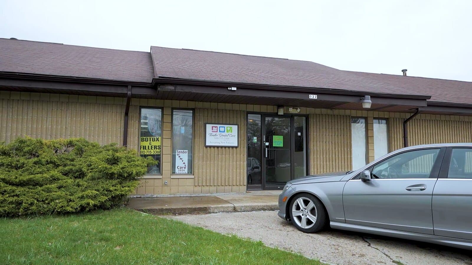 The entrance of Tender Dental Care on N. Genesee Rd in Burton, Michigan